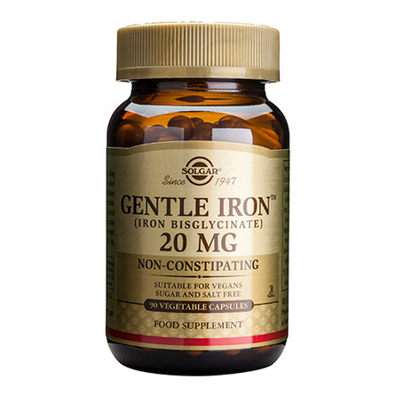 Solgar Jern skånsom 20 mg 90 kap