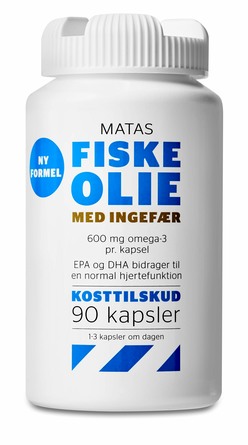 Matas Striber Fiskeolie Med Ingefær 90 kaps.
