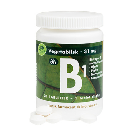 Grønne dfi vitaminer B1 31 mg 90 tab