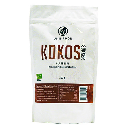 Unik Food Kokosblomstsukker Øko 400 gr.