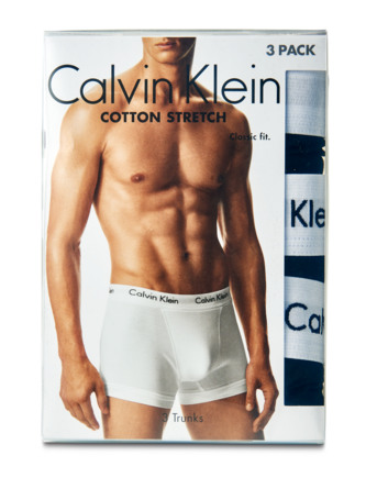 Calvin Klein Undertøj Trunks 3 Pack Black str. S