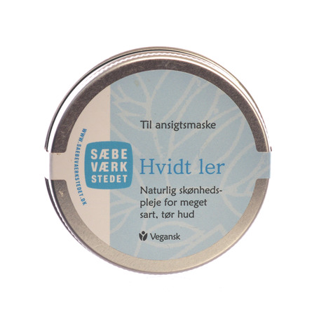 SÆBEVÆRKSTEDET Hvidt ler til ansigtsmaske 50 g