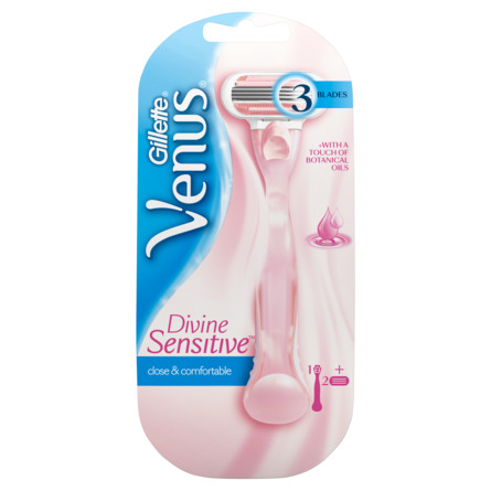 Gillette Venus Divine Sensitive Skraber + 2 Barberblade