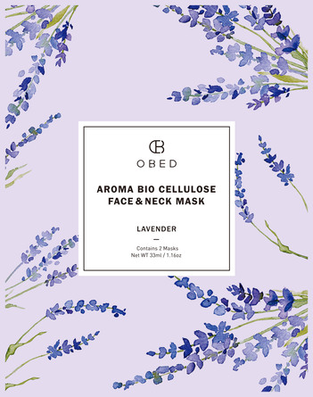 Obed Bio Cellulose Face & Neck Mask Lavender 1 stk