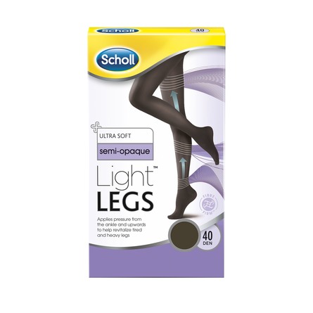 Scholl Light Legs Sort 40 Denier Str. L
