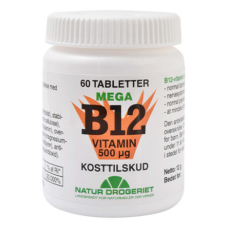 B12 mega vitamin 500 ug 60 tab
