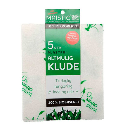 Maistic Bio Mikroplastfri karklude m. print 32 x 38 cm, 5 stk.