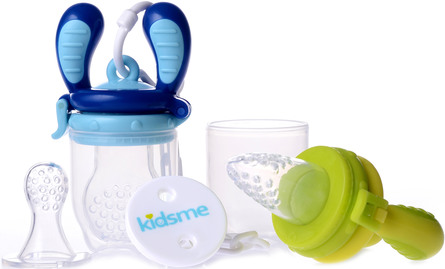 Kidsme Food Feeder Startpakke 2-Pak Lime/Aquamarine