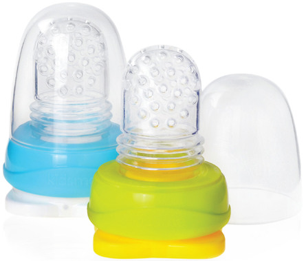 Kidsme Food Feeder Mundstykke 2 -Pak Lime & Aquamarine