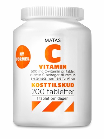 Matas Striber Matas C-vitamin 500 mg 200 tabl. Ny formel 200 tabl.
