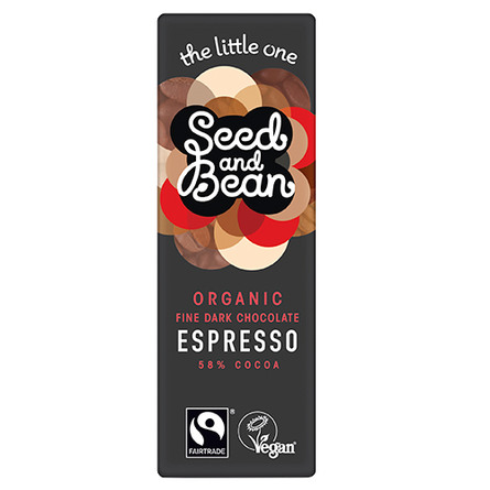 Seed & Bean Mørk chokolade 58% Espresso Øko 25 gr