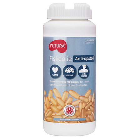 Futura Fiskeolie Anti-opstød 120 kaps
