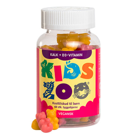 Kids Zoo® Kalk + D vitamin 60 stk