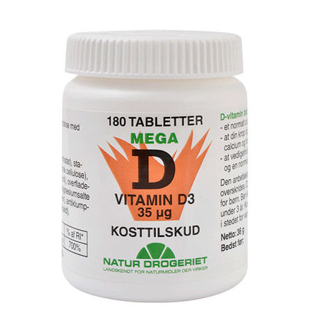 Natur Drogeriet D3 Vitamin 35 µg 180 tabl.