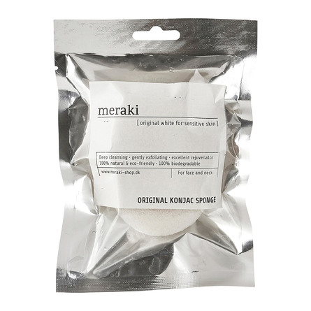 Meraki Konjac Svamp til Alle Hudtyper Hvid Natural