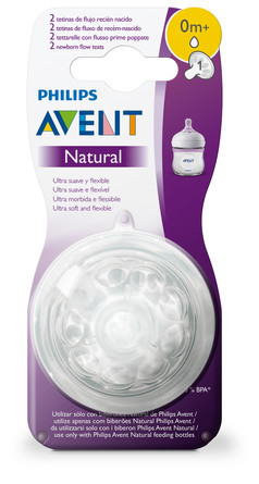 Philips Avent Flaskesut Natural V2 0 m, 2-Pak