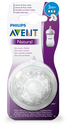 Philips Avent Flaskesut Natural V2 3 m 2-Pak