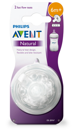 Philips Avent Flaskesut Natural V2 6 m 2-Pak