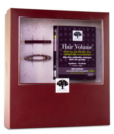 New Nordic Hair Volume Gaveæske 90 tabl. + hårspænder