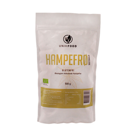 Unik Food Hampefrø afskellede Øko 500 gr
