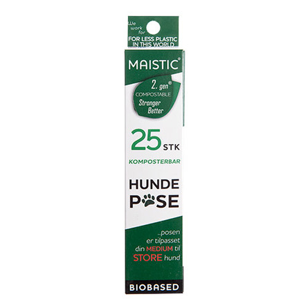 Maistic Bio Komposterbar Hundepose Medium/Stor, 25 stk.