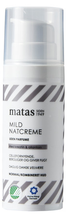 Matas Striber Mild Natcreme til Normal/Kombineret Hud Uden Parfume 50 ml