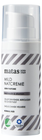 Matas Striber Mild Natcreme til Normal Hud Uden Parfume 50 ml