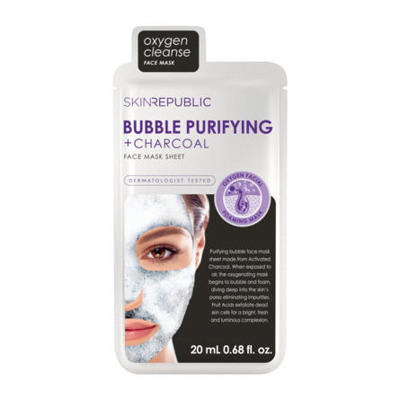 Skin Republic Bubble Purifying + Charcoal Face Mas