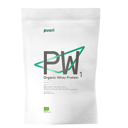Valleprotein med vaniljesmag Ø Puori 900 g