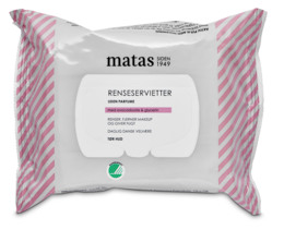 Matas Striber Renseservietter til Tør Hud Uden Parfume 25 stk.