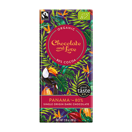 Chocolate and Love Chokolade Panama 80% Øko 80 gr.