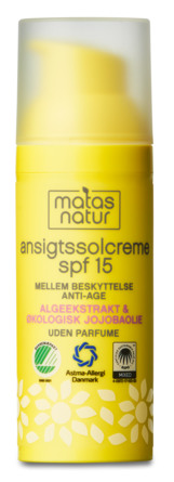 Matas Natur Ansigtssolcreme SPF 15 50 ml