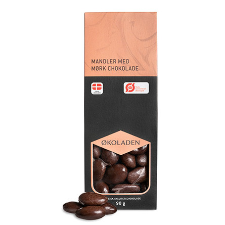 Mandler mørk chokolade Ø 90 g