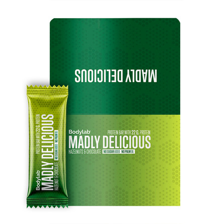 BodyLab Hazelnuts & Chocolate Bar Kasse med 12 stk.