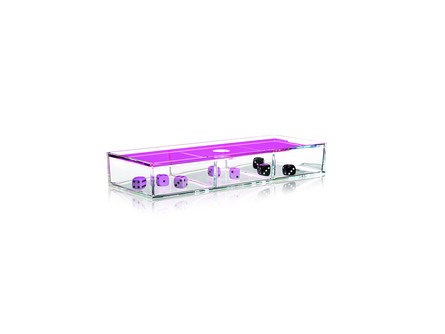 Nomess Clear 3-room Box with Neon Pink Lid
