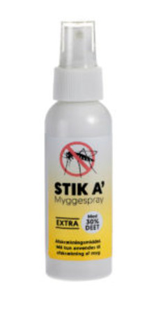 Stik A' Myggespray Extra med 30% DEET 100 ml.