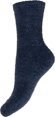 Laze Chenille Ankel Strømper Marine Str. 37-41