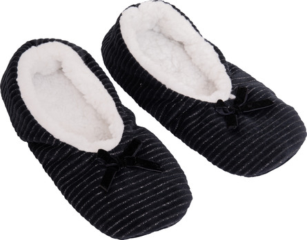 Laze Dame slippers hjemmesko sort m. sølv 35/38