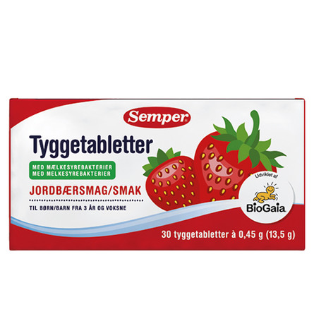 Semper BioGaia mælkesyrebakterietyggetabletter 30 stk