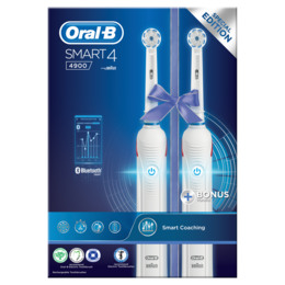 Oral-B Smart 4 El-tandbørster Hvid, 2 stk
