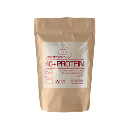 LinusPro Nutrition Proteinpulver 40+ Jordbær 500 g