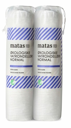 Matas Striber Økologiske Vatrondeller Normal 2 x 80 stk.