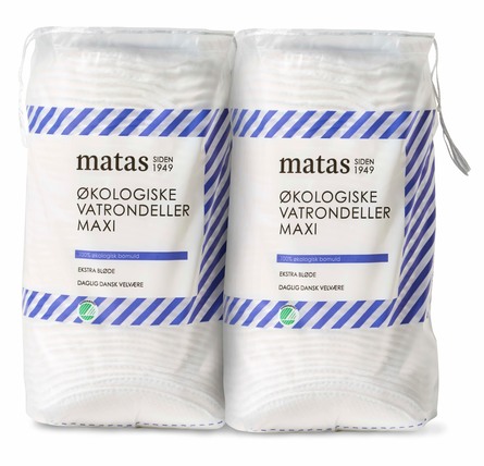 Matas Striber Økologiske Vatrondeller Maxi 2 x 40 stk.