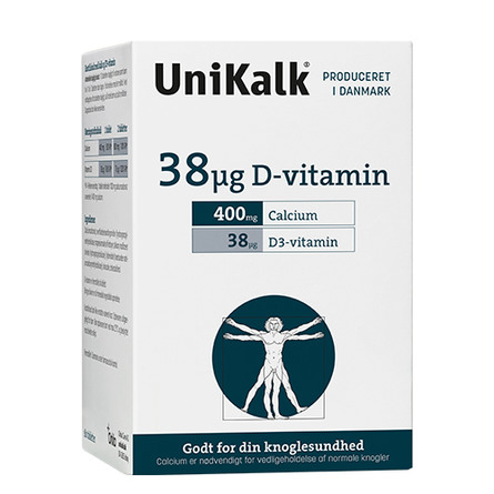Unikalk D-vitamin 38 µg 180 tab