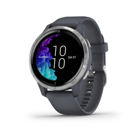 Garmin Venu, Granitblå med hardware i sølv-tone