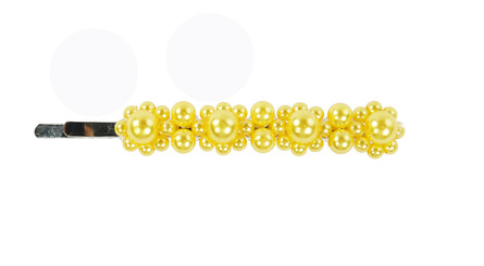 Senze Hårklemme med 4 blomster Yellow