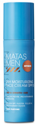 Matas Striber Men 24H Moisturizing Face Cream SPF 15 til Sensitiv Hud Uden Parfume 50 ml