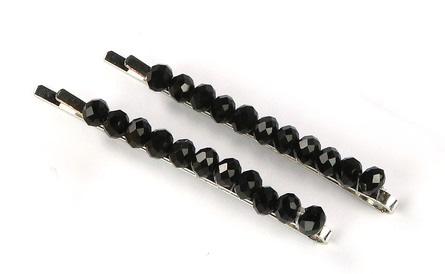 Senze Hårklemme med perler Black