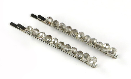 Senze Hårklemme med perler Grey