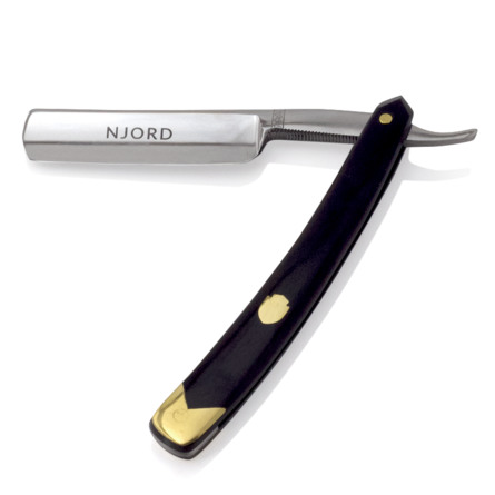 Njord Handmade Straight Razor Sort Håndtag, 5/8"